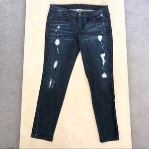 Forever 21 Dark Blue Denim Ankle Zippers